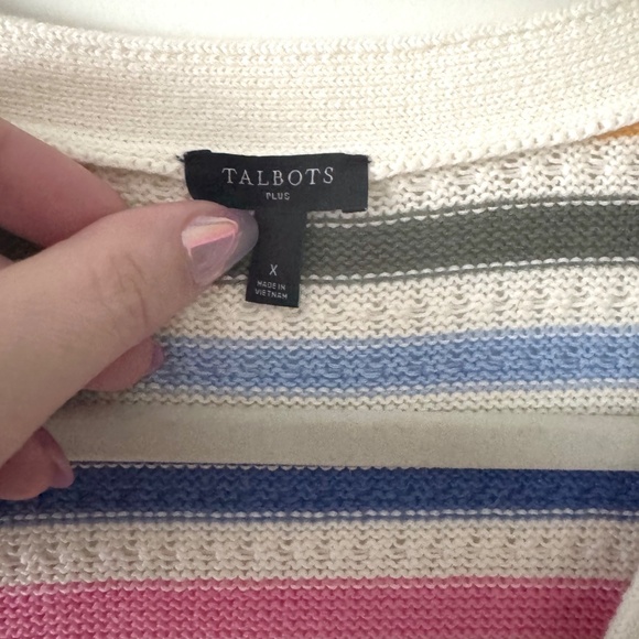 Ribbed Multi Stripe V-Neck Cardigan - Picture 3 of 7